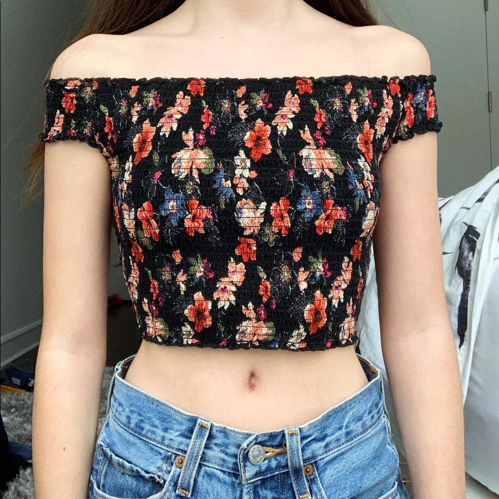 off the shoulder crop top